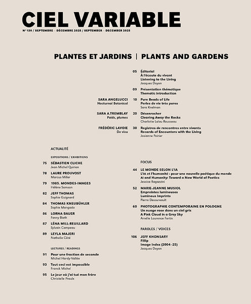CIEL VARIABLE 130 -  Plantes et jardins