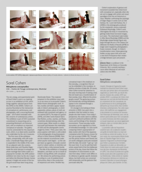 CV120 - Sorel Cohen, Métaphores conceptuelles — Johanne Sloan