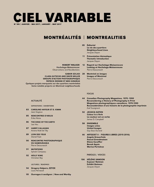 CV105 - Éditorial + Introduction